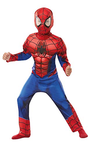 Rubie’s Disfraz infantil de Spiderman de Marvel, de lujo, para niños de 3 a 4 años, altura de 104 cm