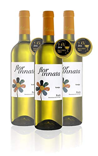 Nueva Añada Flor Innata Caja de 3, Vino Blanco Verdejo Rueda Valdecuevas, x3, 750 ml, Coupage Verdejo y Sauvignon Blanc