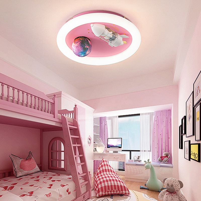 Lámpara led inteligente para decoración del hogar, luces de techo regulable de estilo nórdico para salón y dormitorio de niñas, iluminación interior