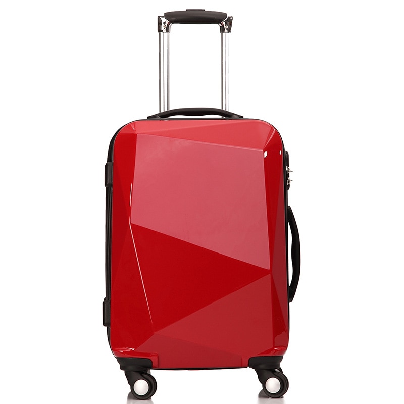 Equipaje con ruedas giratorias para hombre y mujer, maletas de viaje con superficie de corte de diamante, Maleta de equipaje rodante ABS + PC