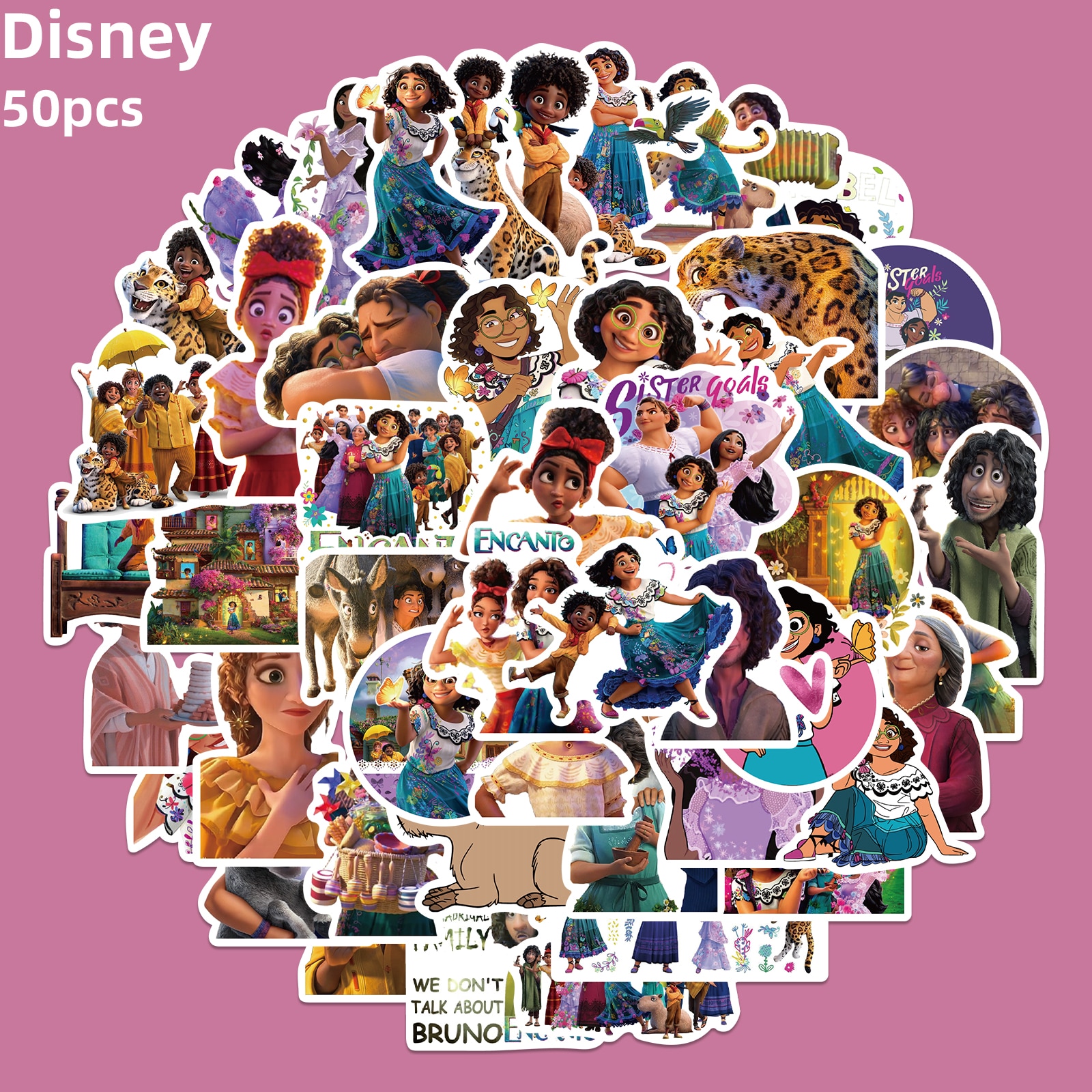 Pegatinas de dibujos animados de Disney, calcomanías de dibujos animados de Disney, Kawaii, Anime, para decoración de ordenador portátil, teléfono y nevera, 25/50 piezas