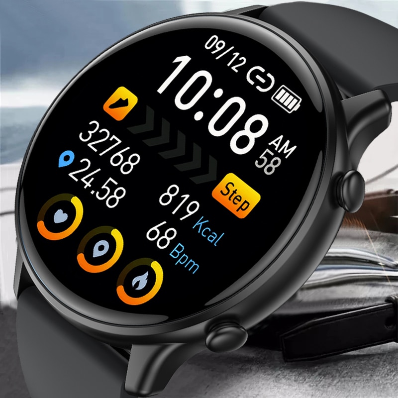 Reloj inteligente con pantalla táctil para hombre, pulsera deportiva resistente al agua IP68 con llamadas entrantes, para Android e ios, con caja, novedad de 2022