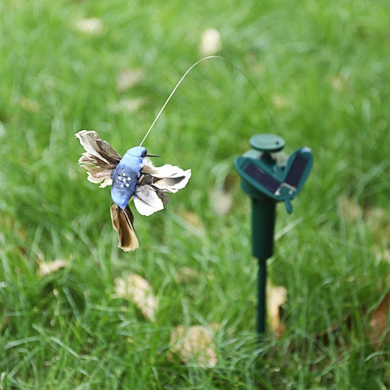 Lámpara Solar con forma de Animal para decoración de jardín, mariposa, colibrí, pluma eléctrica, decoración de jardín