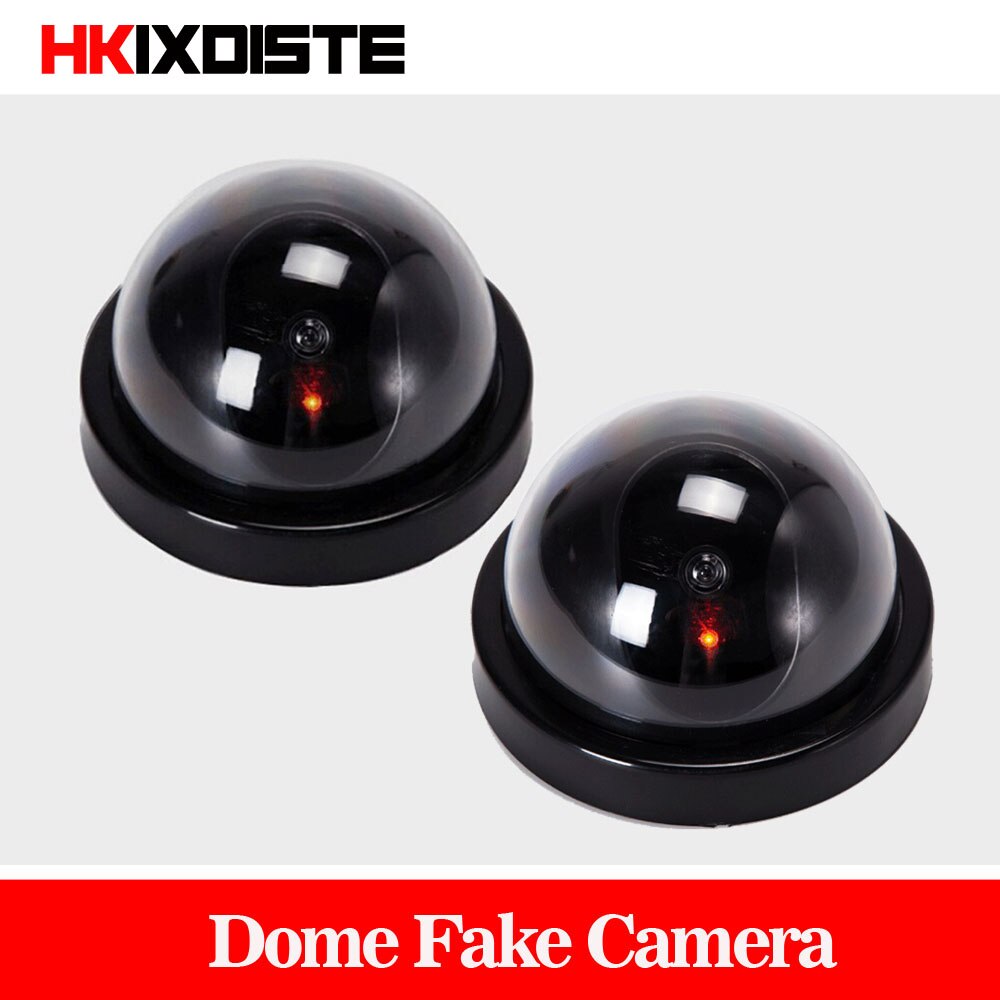 Value Pack-cámara CCTV falsa de 2 piezas, Flash parpadeante, LED, cámara de seguridad, videovigilancia falsa