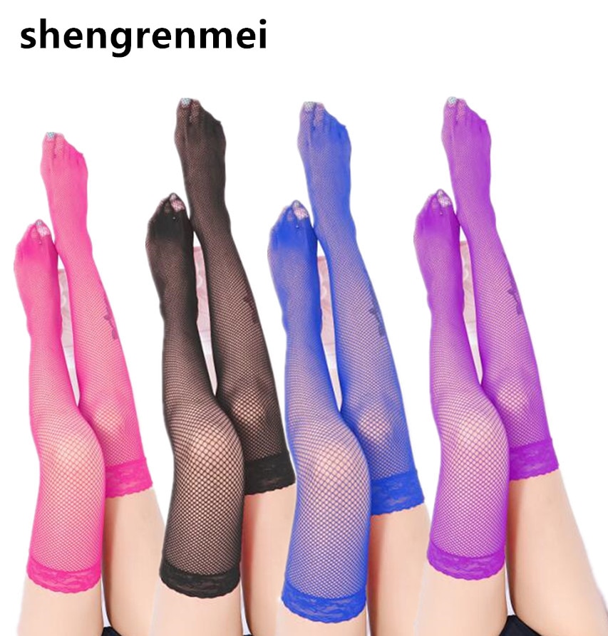 Shengrenmei-Medias por encima de la rodilla para mujer y niña, Medias sexys hasta el muslo, Medias pequeñas de malla, envío directo, 2019