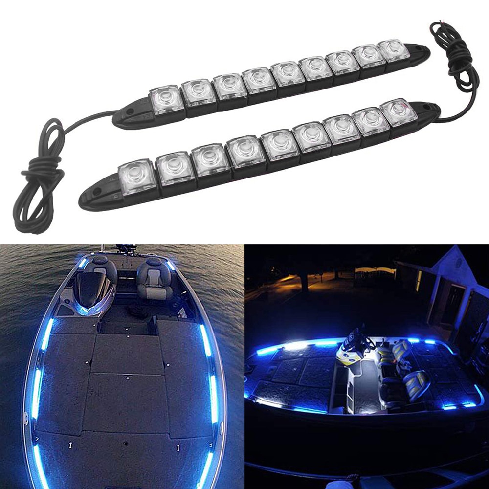 Luces de navegación LED con lazo para barco, luces de popa, luz de cortesía para barco, pontón impermeable para barco, yate