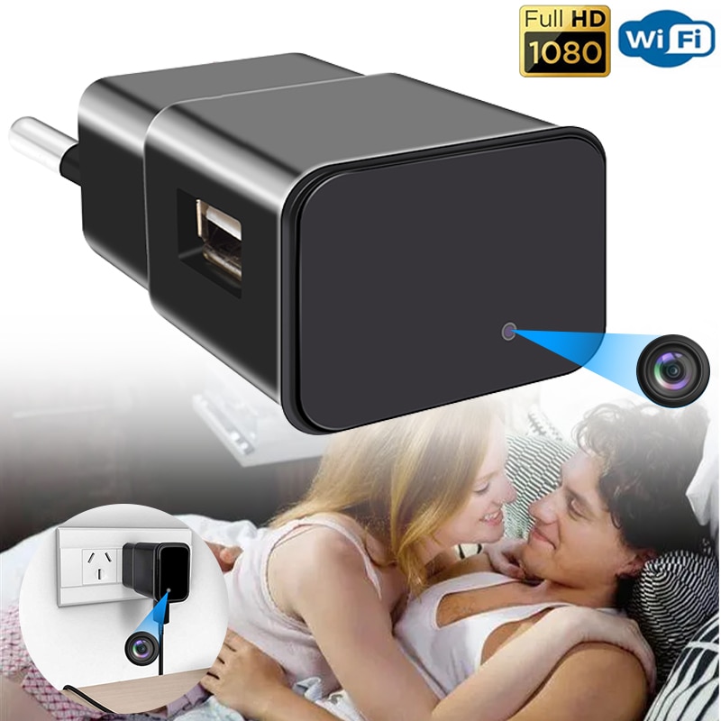 Minicámara de vigilancia para el hogar, grabadora de vídeo portátil de seguridad inalámbrica, 1080P, visión nocturna, Cargador USB TF