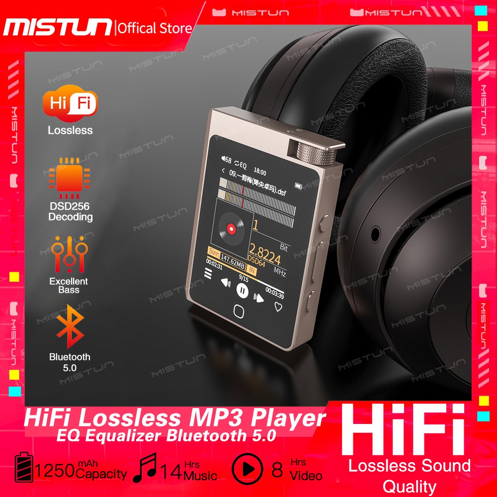 Reproductor de música MP3 con Bluetooth 2022, ecualizador EQ, Radio FM portátil, Ebook, Walkman de Metal, novedad de 5,0