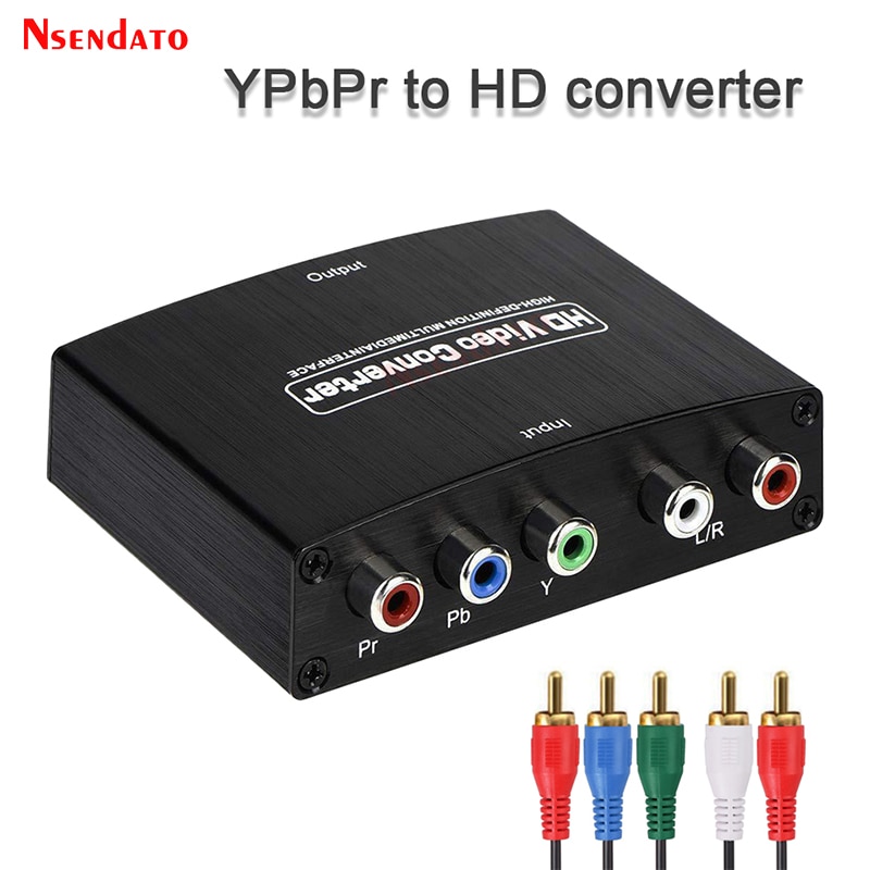 YPbPr-Adaptador convertidor de Audio y vídeo, convertidor de 1080P compatible con HDMI, conector RCA a HD, adaptadores para PS2, DVD, PSP, Xbox, HDTV