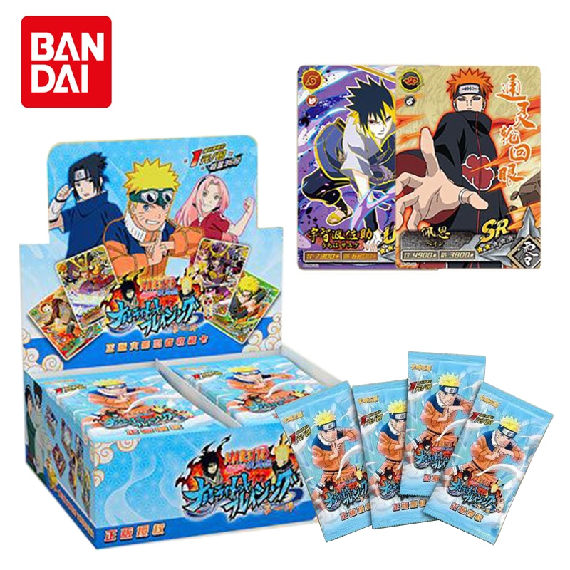 Colección de cartas de Naruto para niños, Cartas coleccionables de Anime, Cartas coleccionables de TCG raras, Sasuke Ninja Kakashi, juguetes de regalo