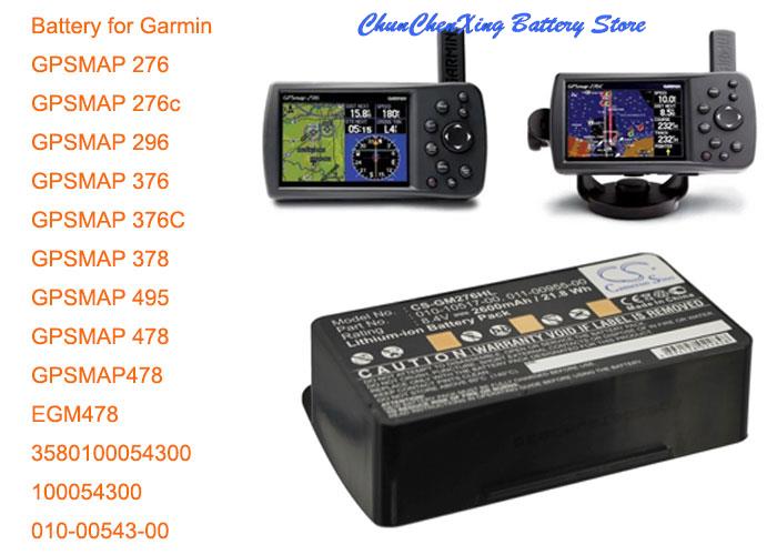 Batería de 2200mAh/2600mAh/3000mAh para Garmin GPSMAP 276, GPSMAP 276c, GPSMAP 296, 376C GPSMAP, 378, 478, 495, EGM478