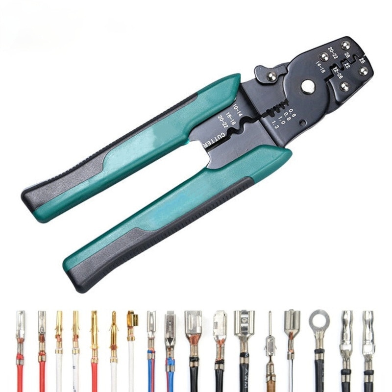 Wiretool-alicate ferramenta de friso, cortador, engarzador, tubo cuadrilátero, terminal de arranque, 10-26awg