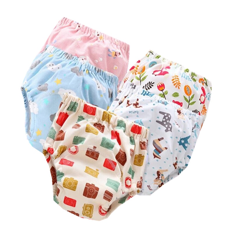 Pañales de tela respetuosos con el medio ambiente Para bebé, orinal de entrenamiento, cubierta de pañal de tela reutilizable, Pantalones Para Pañales, 6 capas