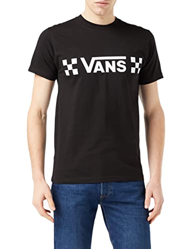 Vans Drop V Check-b Camiseta, Negro, S para Hombre