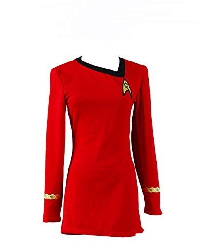 Star Trek – Vestido de uniforme TOS para mujer (talla S), color rojo