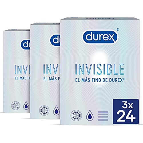 Durex Pack Preservativos Invisibles Super Finos Para Maximizar La Sensibilidad, El Más Fino De Durex* – (formato Ahorro) 72 Condones