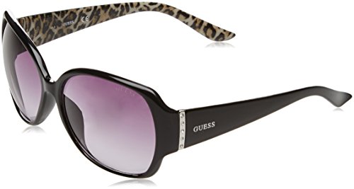 Guess GF0284_01B Gafas de Sol, Negro (Nero/leopardato), 60 para Mujer