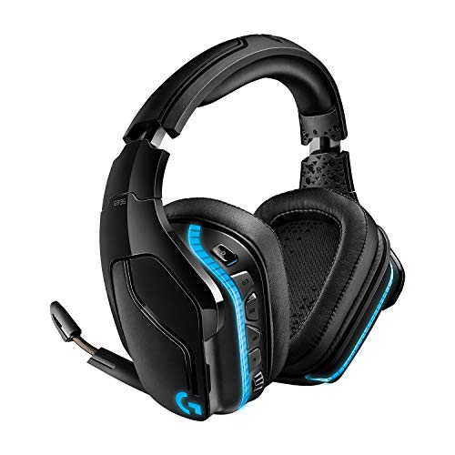 Logitech G935 Auriculares Gaming RGB Inalámbricos, Sonido 7.1 Surround, DTS Headphone:X 2.0, Transductores 50mm Pro-G, 2,4GHz Inalámbrico, Mic Volteable para Silenciar, PC/PS4/Switch – Negro