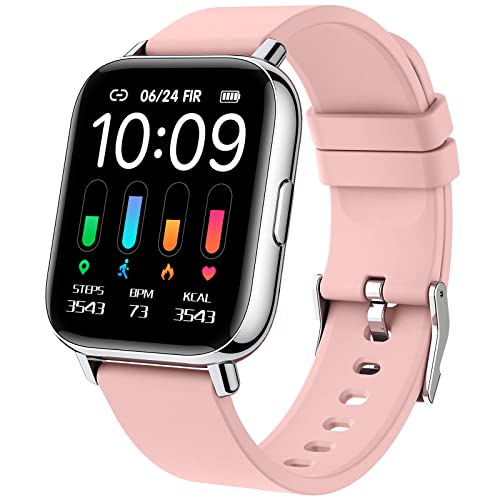 Reloj Inteligente Mujer, 1.69”Smartwatch Mujer IP68 Impermeable Reloj Deportivo con Pulsómetro Monitor de Sueño Monitores Actividad Cronómetros Calorías Podómetro para Android iOS