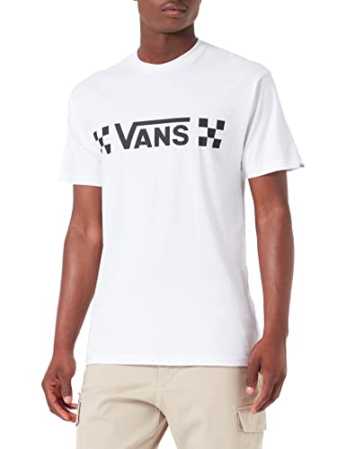 Vans Drop V Check-b Camiseta, Blanco, S para Hombre