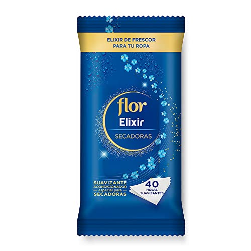 Flor Elixir secadoras – Suavizante acondicionador especial para secadora – 40 hojas