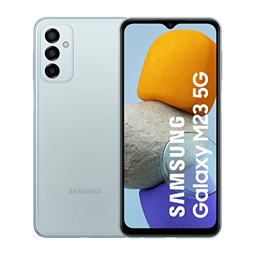 Samsung Galaxy M23 5G – Teléfono Móvil Android, Sin Tarjeta SIM, Smartphone con 4 GB de RAM y 128 GB de Almacenamiento, Azul Claro (Versión Española)