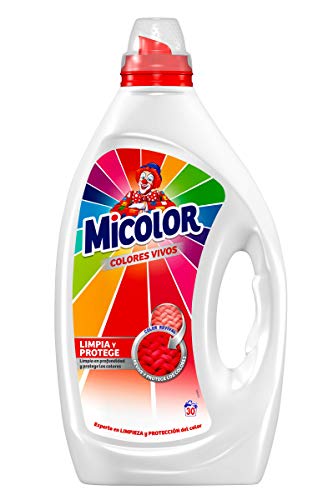 Micolor Colores Vivos Detergente Gel para Lavadora, 1500L