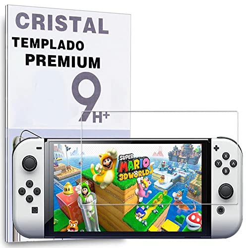 REY Protector de Pantalla para Nintendo Switch OLED, Cristal Vidrio Templado Premium