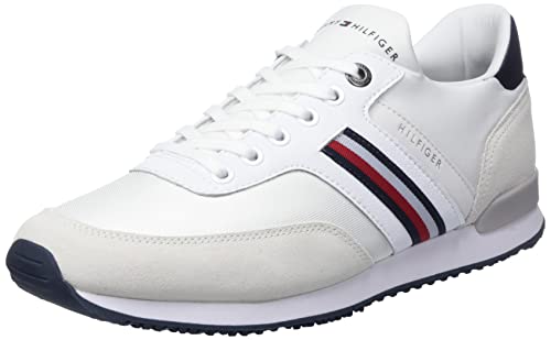 TOMMY HILFIGER Iconic Sock Runner Mix, Zapatillas Hombre, White, 42 EU