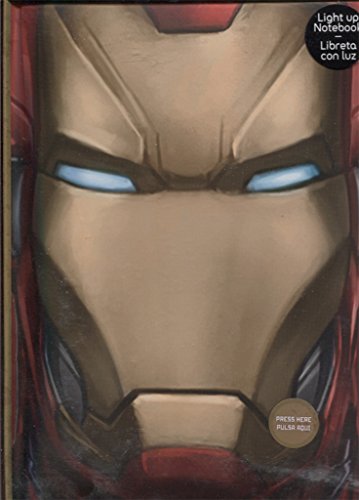 Libreta con luz A5. Iron Man rostro