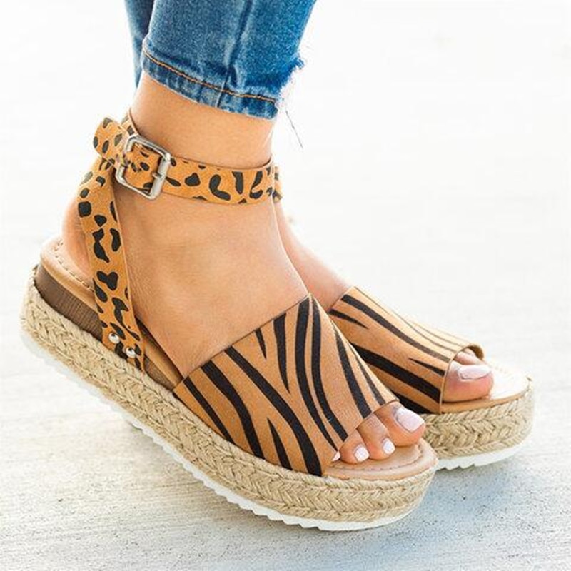 Sandalias De tacón alto para mujer, zapatos de verano, calzado de plataforma, talla grande