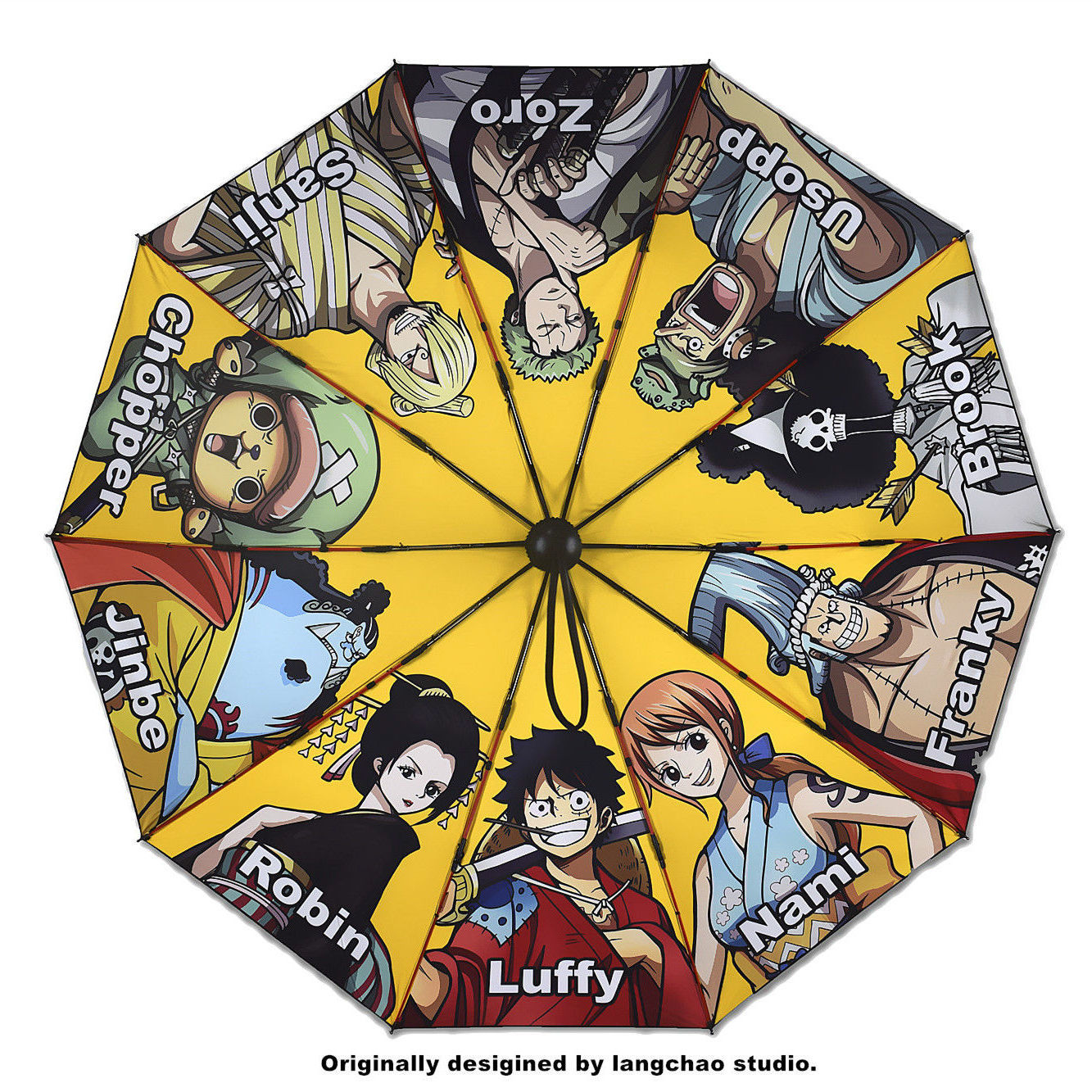Paraguas de One Piece, sombrilla de Anime, paraguas de lluvia soleada, Luffy Zoro, sombrilla ligera