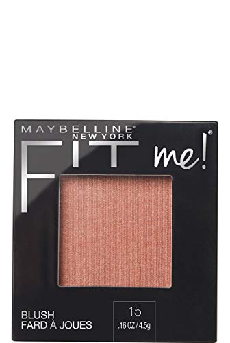 Maybelline New York – Fit Me Blush Colorete en Polvo Mate, para Todo Tipo de Pieles, Tono 15 Nude