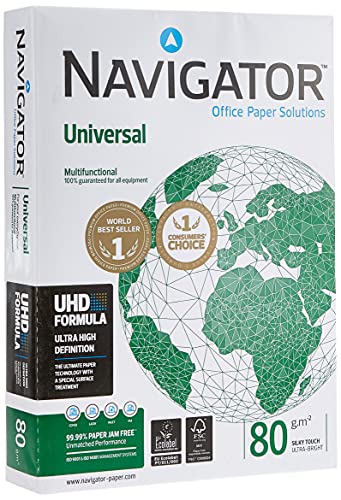 Navigator Universal – Papel para fotocopiadoras (A4, 500 hojas, 80 g/m3)