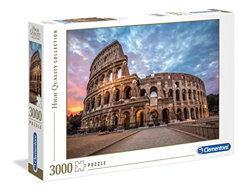 Clementoni – Puzzle 3000 piezas paisaje El Coliseo Roma, puzzle adulto Roma (33548)