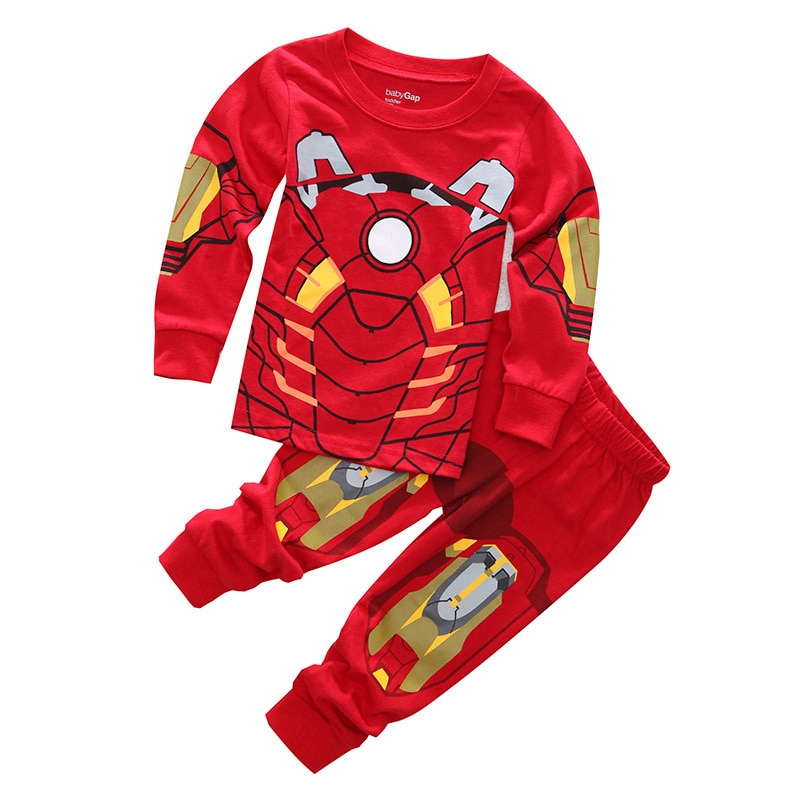 Conjunto de pijamas de Spider-Man para niños y niñas, ropa de dormir de algodón de manga larga con dibujos animados, de 2 a 7 años, para otoño, novedad