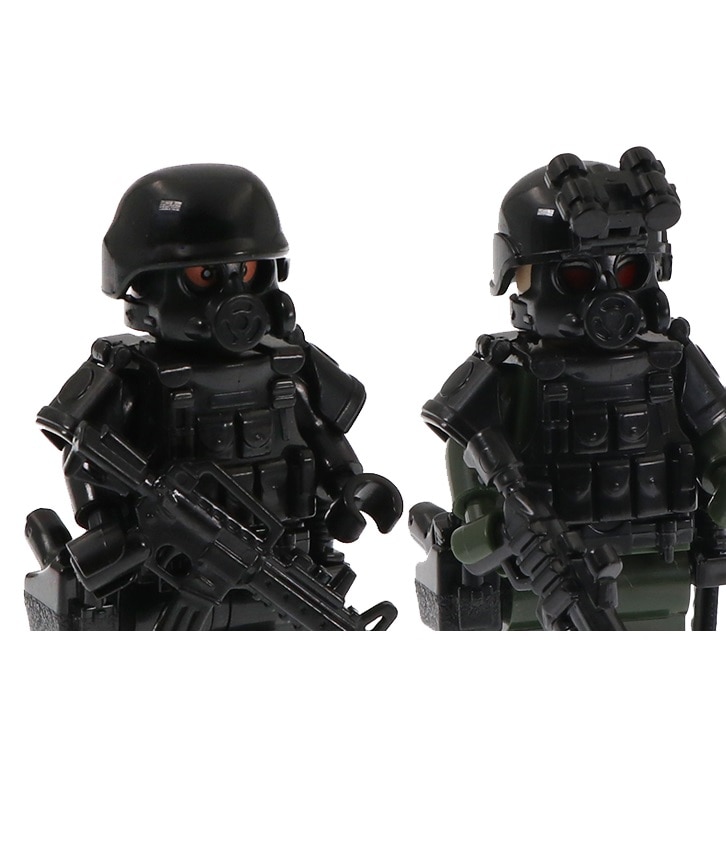 Armas militares MOC SWAT, soldado de las fuerzas especiales, policía moderna, ciudad, ejército, figuras de Playmobil, Mini juguetes de bloques de construcción