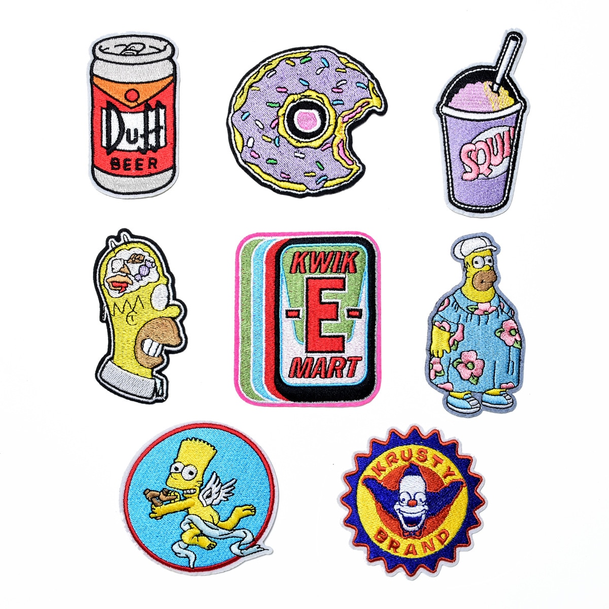 Parche de dibujos animados de Los Simpsons para niños y adultos, 1 piezas, bordado de planchado, pegatina de tela, bricolaje, ropa, bolsa, suministros de decoración