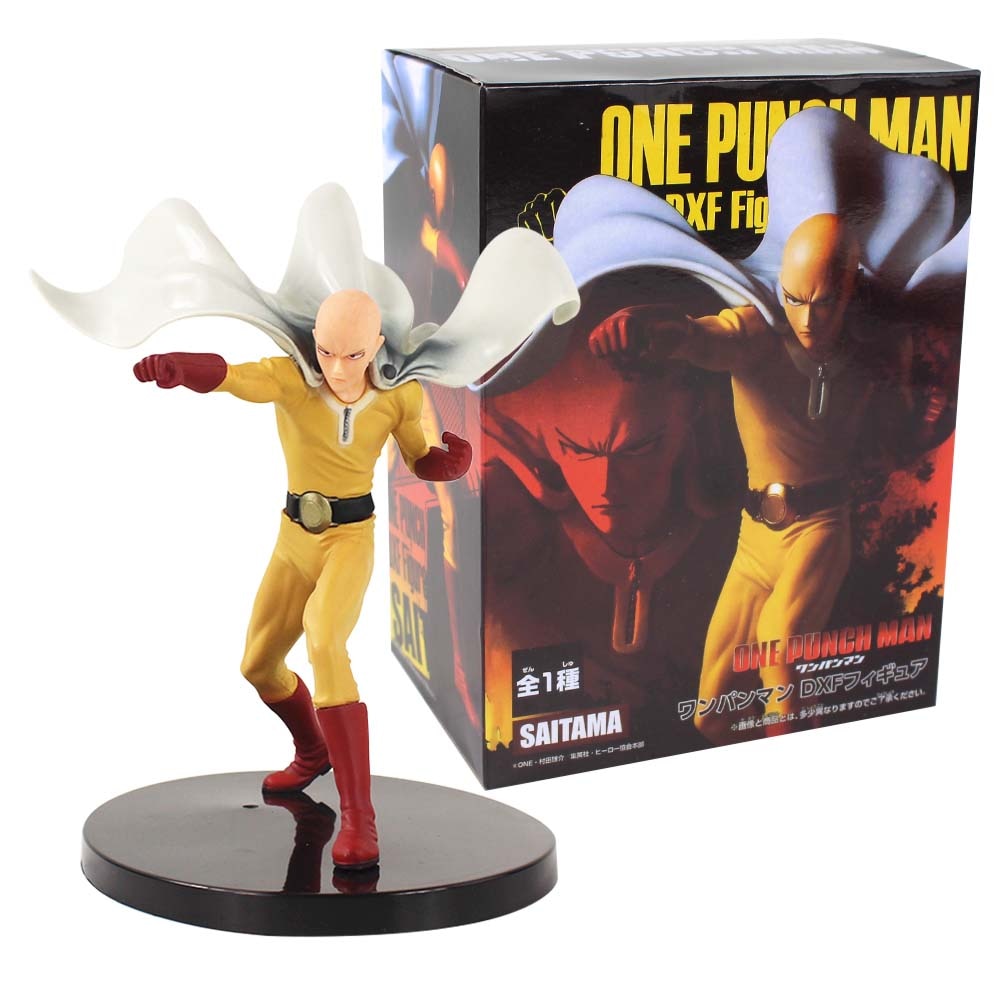 Figura de acción del Anime DXF de 21cm para niños, modelo coleccionable de PVC de One Punch Man, Saitama Sensei, juguete para regalo
