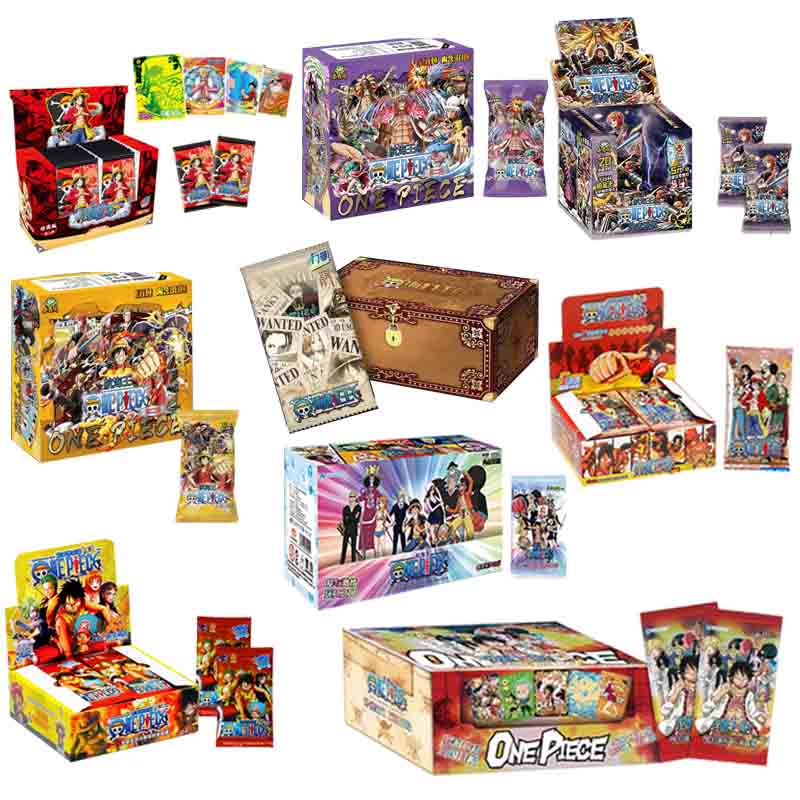 Juego de Cartas coleccionables de una pieza, caja de refuerzo, Anime, TCG, Tcg, Luffy, Zoro, Sanji, Nami, tarjeta para la familia, juguetes de Navidad para niños