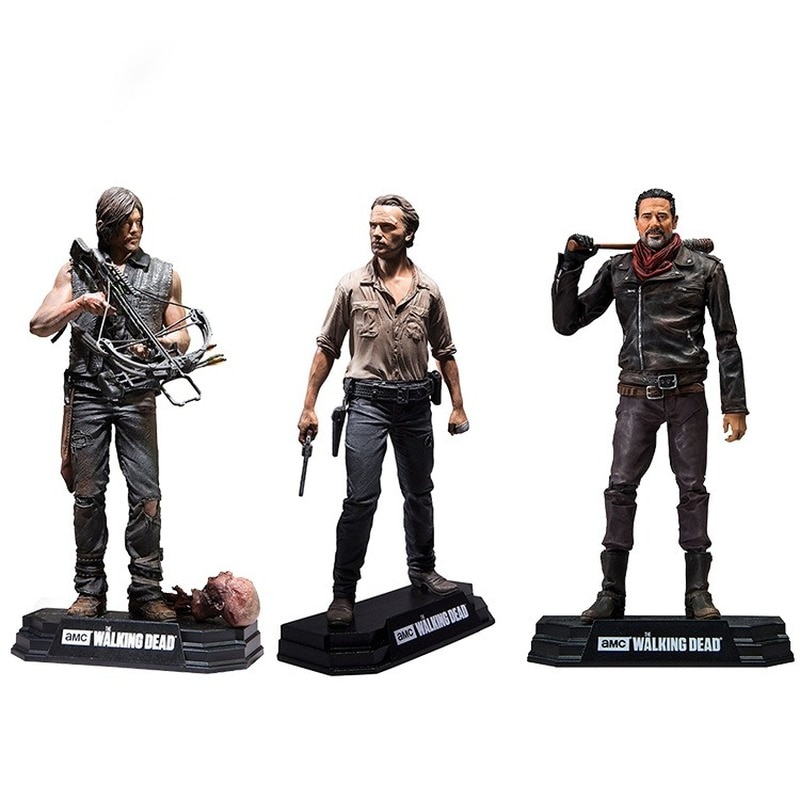 Figuras de acción de The Walking Dead, modelo coleccionable de PVC de 15cm, Rick, Daryl, Negan