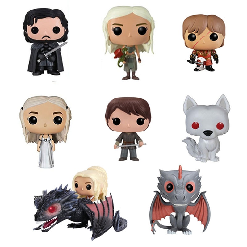 Figuras de acción de vinilo para niños, Juego de tronos, Melisandre, Jon Snow, Daenerys, Targaryen, Drogon, Ghost, Tyrion, Lannister
