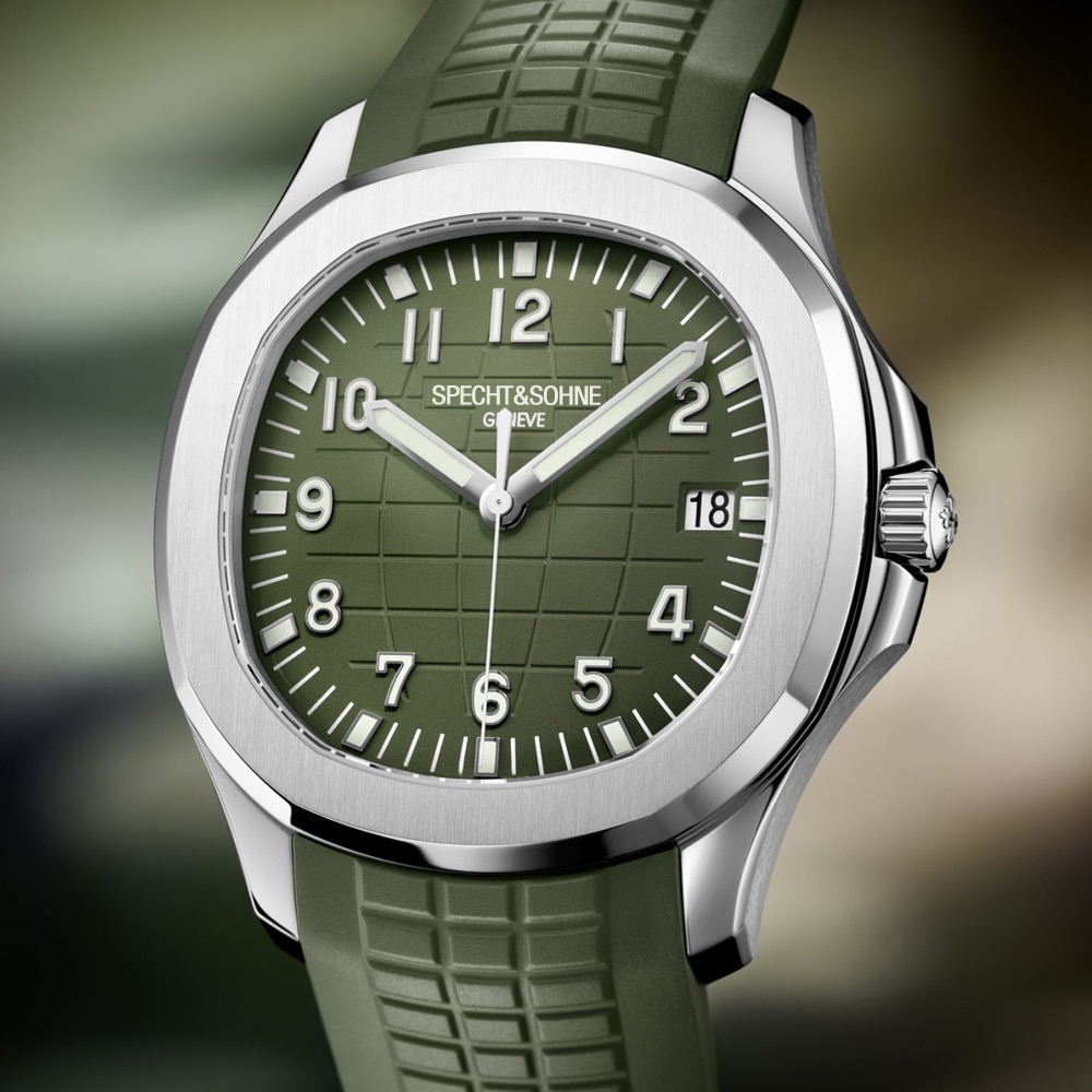 Miyota-Reloj de pulsera de acero inoxidable 316L para hombre, accesorio de pulsera resistente al agua con mecanismo automático de movimiento 007, color verde, edición limitada