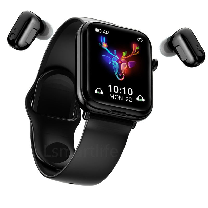 Reloj inteligente X8, auriculares TWS con Bluetooth, dos en uno auriculares inalámbricos, banda deportiva para llamadas y música de 1,54 pulgadas, para Android e IOS