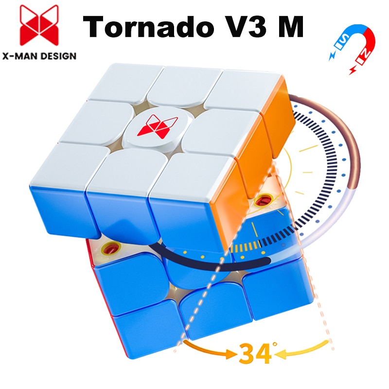 2022 QiYi-cubo mágico magnético XMD Tornado V3 M 3×3 Maglev, rompecabezas profesional rubick 3x3x3 de velocidad 3×3, juguete inquieto para niños, envío gratis