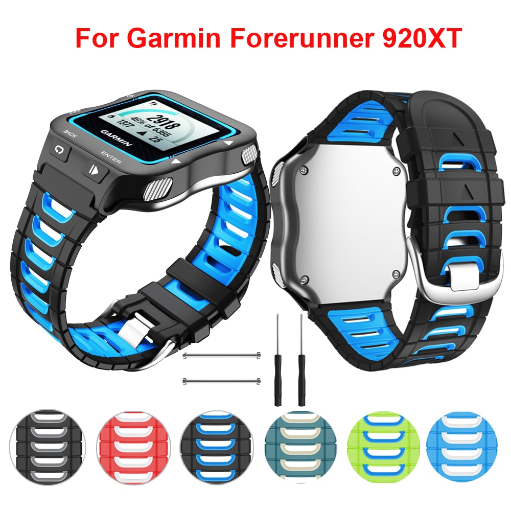 Correas de repuesto de correa de reloj de silicona para Garmin Forerunner 920XT 920 XT, pulsera deportiva para correr, nadar, pulsera + herramienta