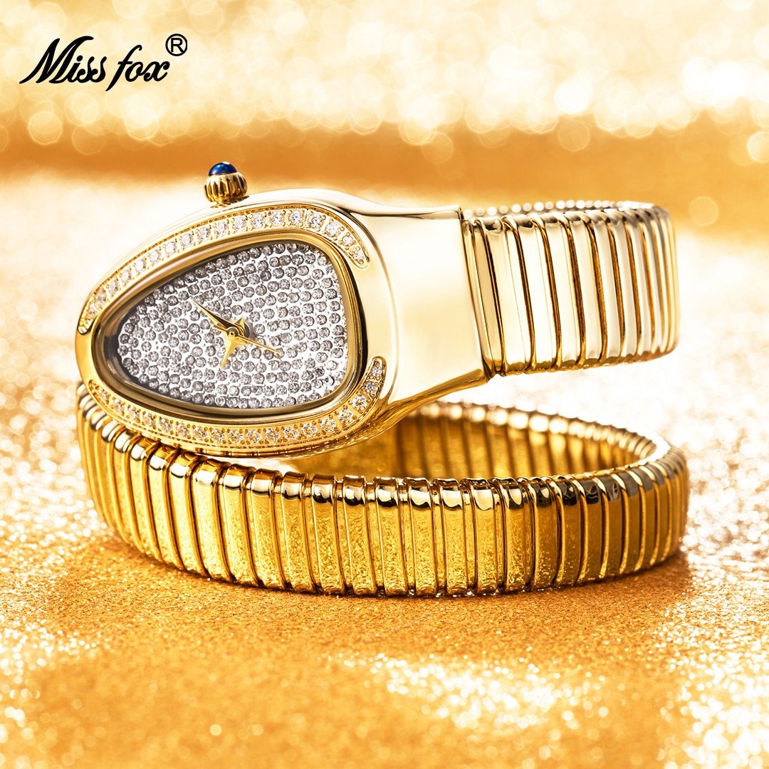 MISSFOX-relojes de cuarzo para mujer, cronógrafo de marca de lujo, con diamantes de acero AAA, joyería, Relógio masculino, novedad de 2022