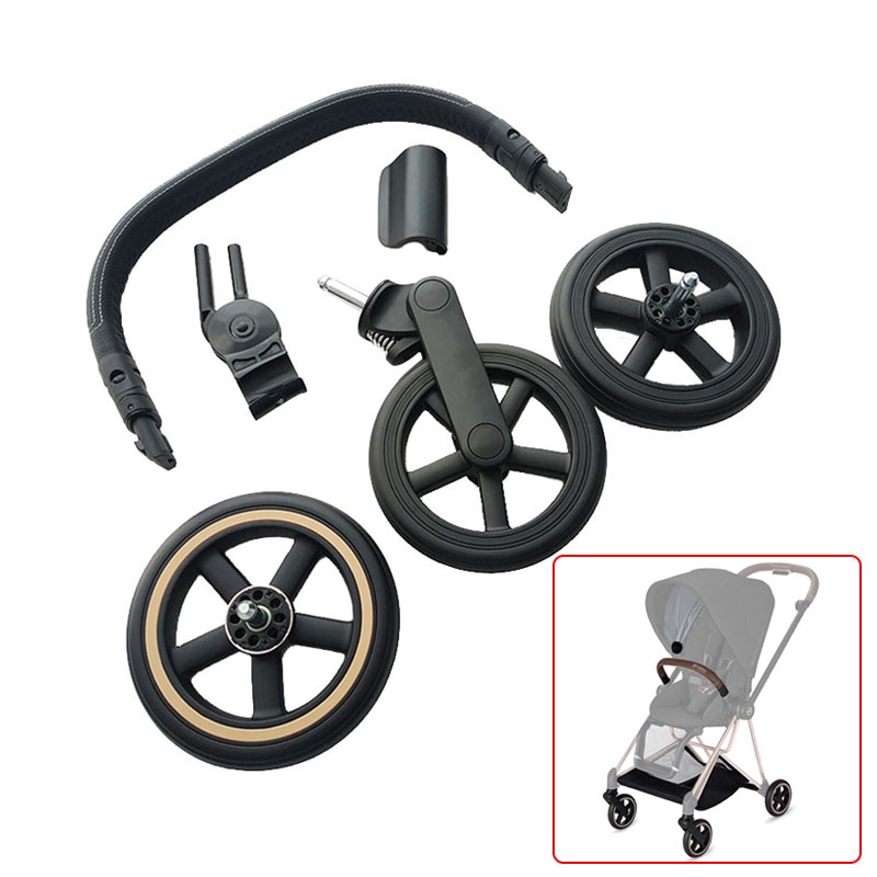 Accesorios para carritos compatibles con Cybex Mios 2/3, barra de parachoques para cochecito, adaptador de cesta, ruedas, bolsa de compras, cierre de toldo, llave de asiento