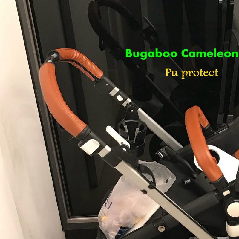 Funda protectora para manillar de Cochecitos de bebé, accesorios de Pu para Bugaboo Cameleon 1 2 3 Plus, fundas para reposabrazos, personalización