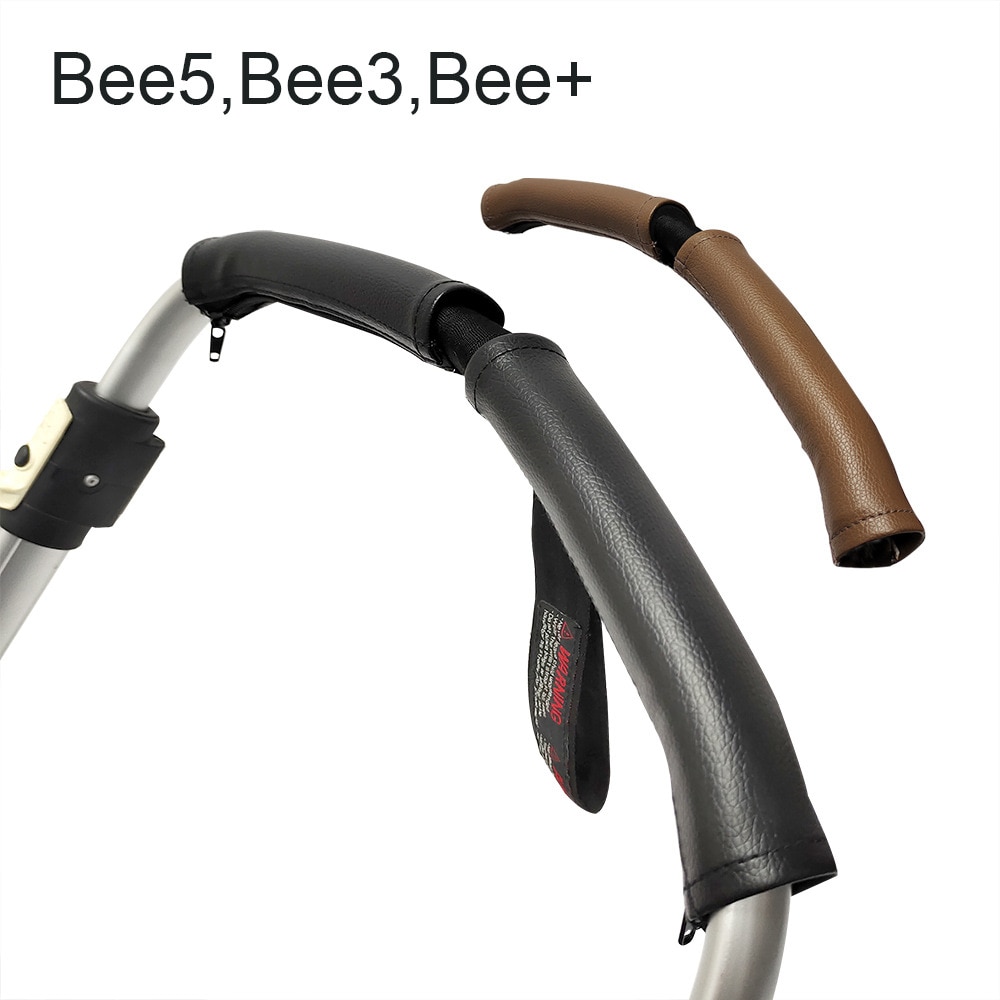 Guantes de cuero PU para cochecito, Protector de reposabrazos de viaje para Bugaboo Bee3 Bee5 Bee +, accesorios para cochecito